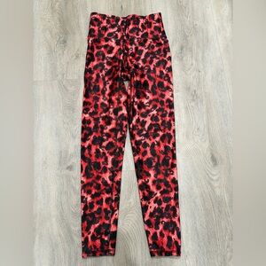 Terez Red and Black Animal Print Kids Leggings